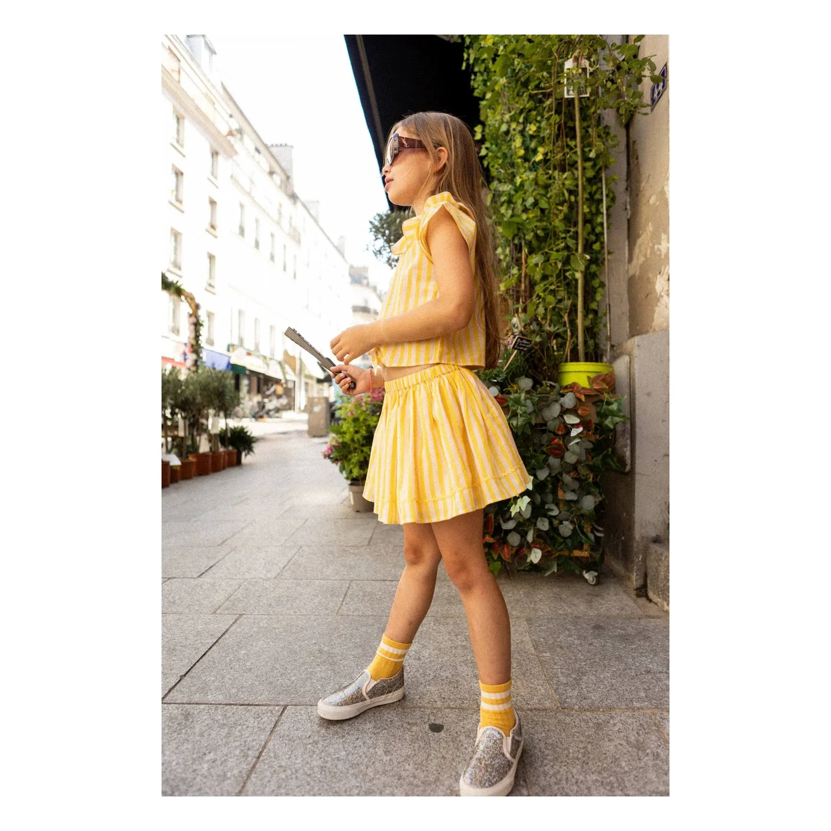 Jupe Opéra Rayée | Jaune- Image produit n°4