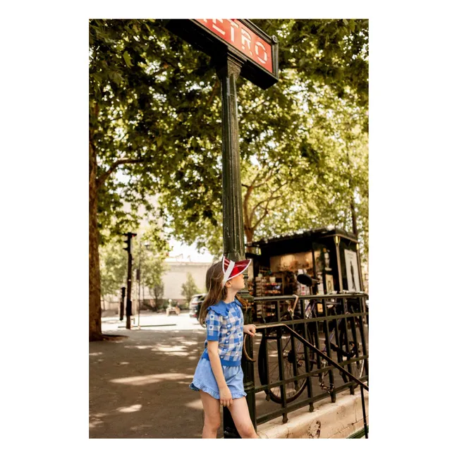 Joséphine - Pantaloncini con volant in Chambray | Azzurro