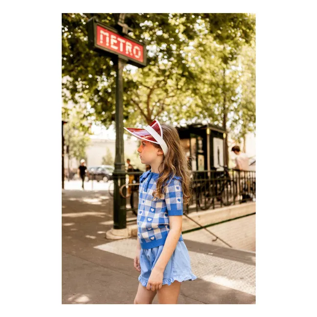 Joséphine - Pantaloncini con volant in Chambray | Azzurro