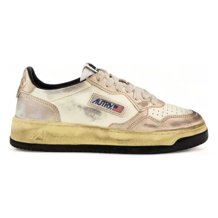 Baskets Super Vintage Low Cuir Bicolore | Powder pink- Product image n°0