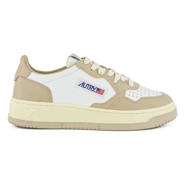 Sneakers Medalist Low Leder Zweifarbig | Beige- Produktbild Nr. 0