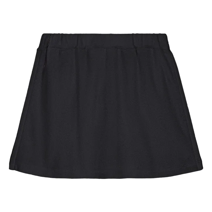 Marta organic cotton terry skirt | Black- Product image n°0