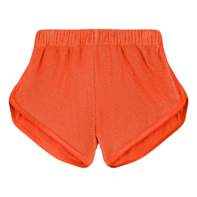 Pantalones cortos de rizo de algodón ecológico Juju | Coral
