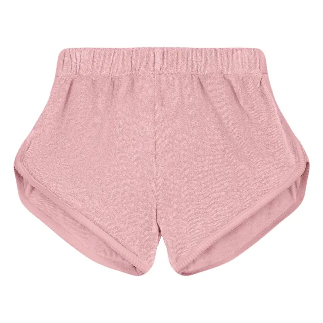 Pantalones cortos de rizo de algodón ecológico Juju | Rosa pálido