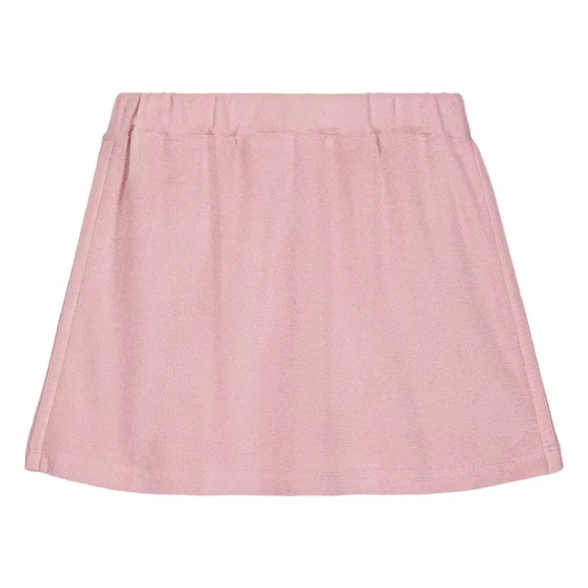 Falda de rizo Marta de algodón ecológico | Rosa pálido