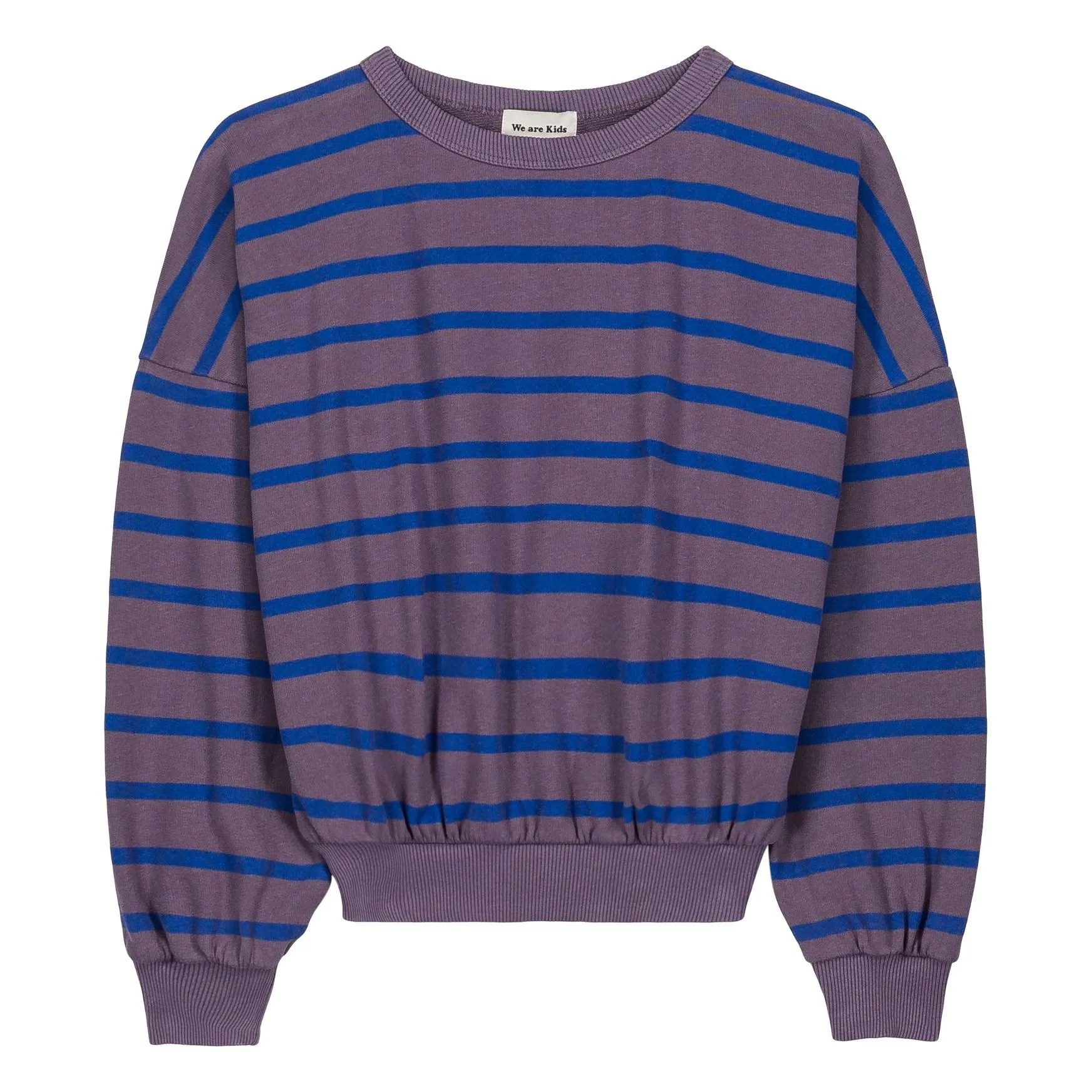 We Are Kids Purple Tony Striped Organic Cotton Sweatshirt