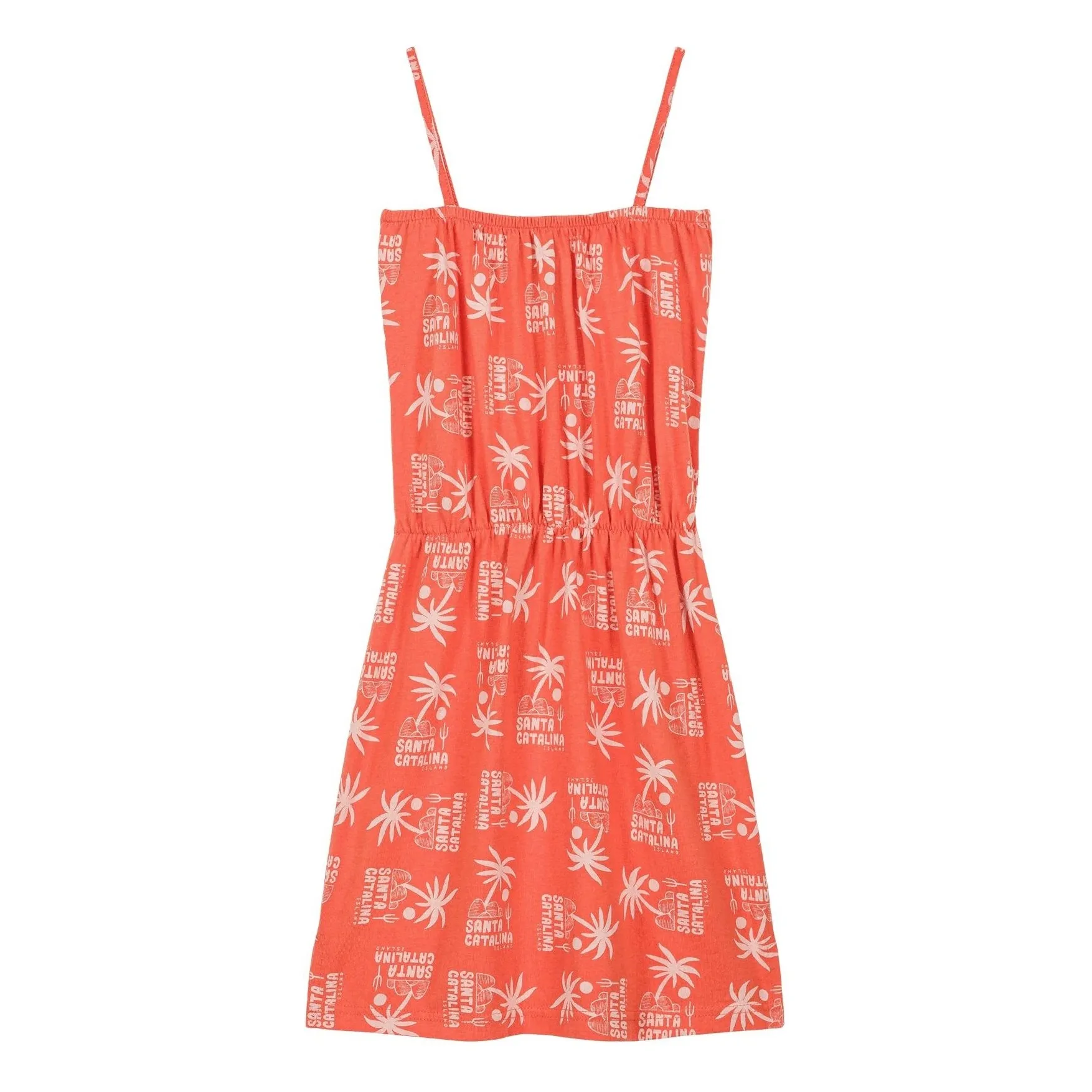 We Are Kids Orange Mina Palm Dress Organic Cotton