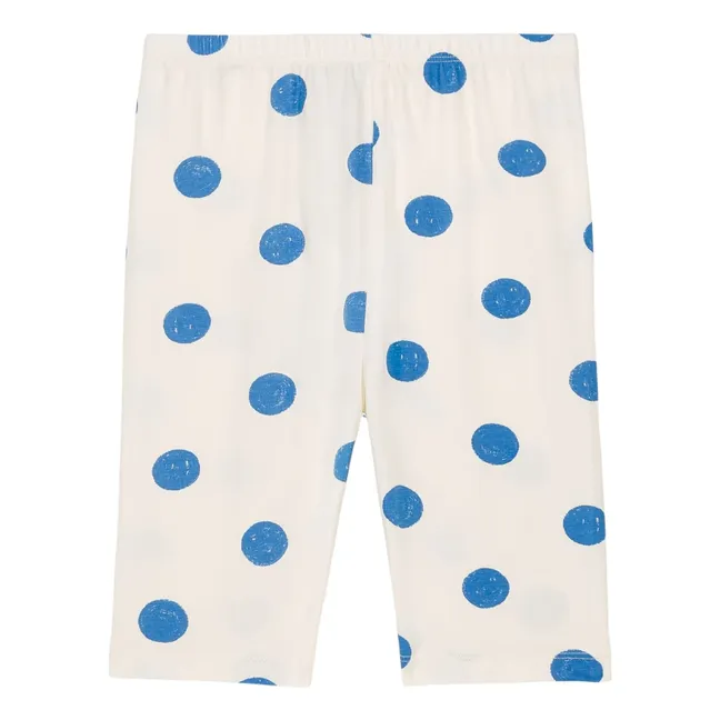 Cycliste Eddy à Pois Coton Bio | Blanc