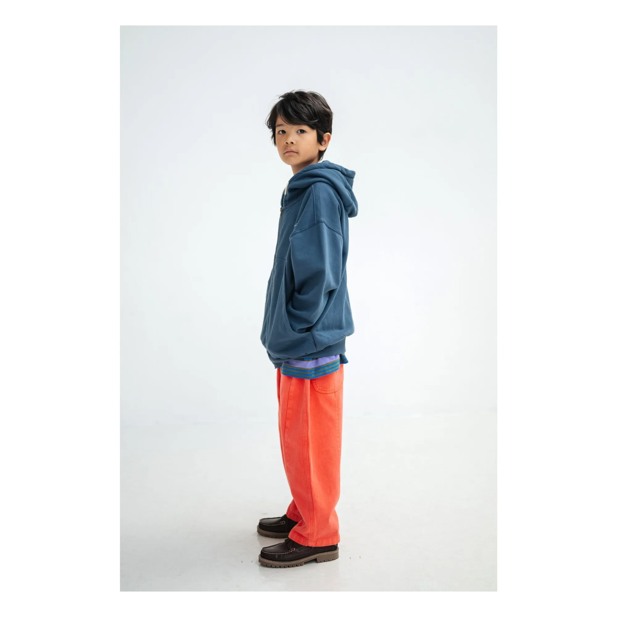 Jean Balloon Coton Bio | Rouge- Image produit n°7