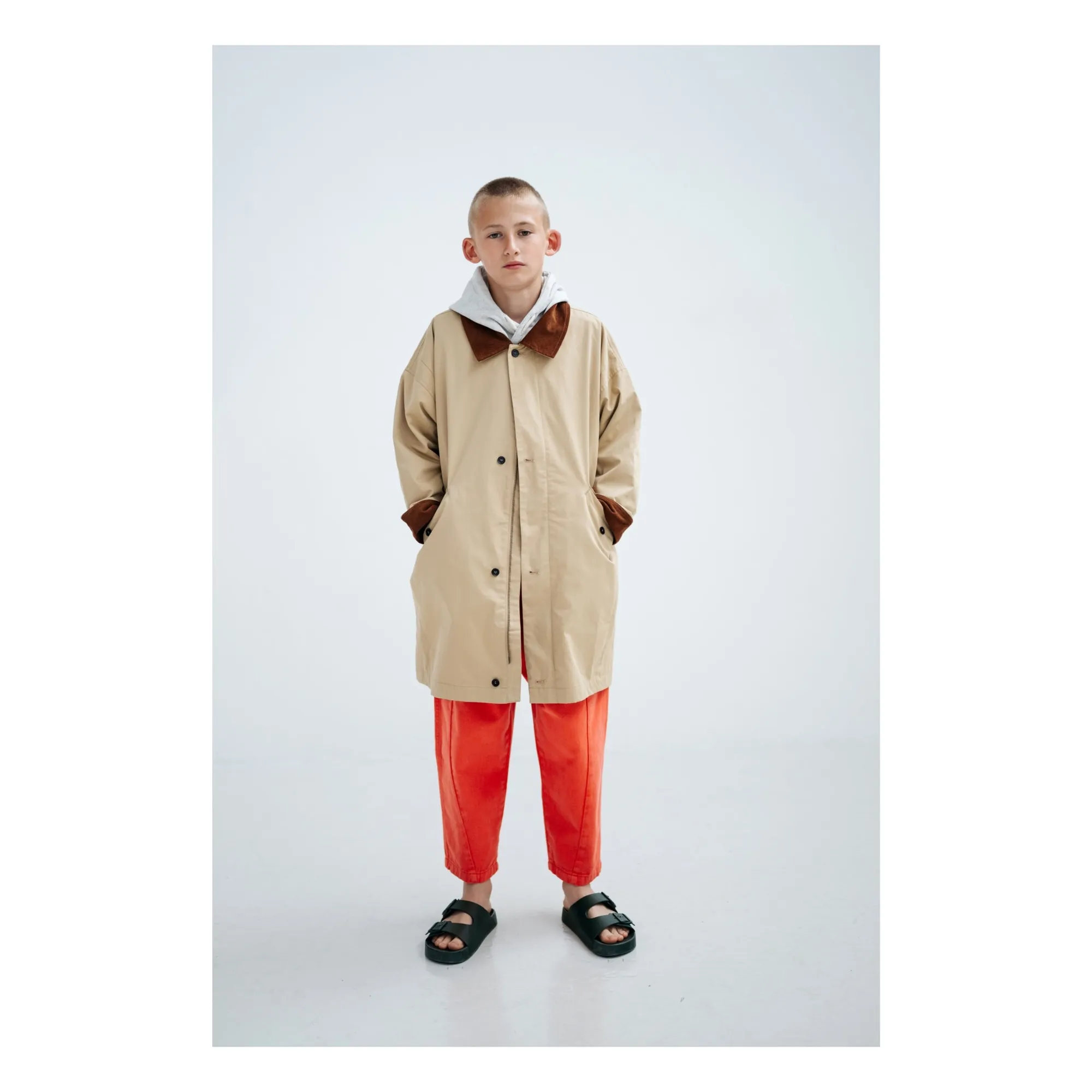 Jean Balloon Coton Bio | Rouge- Image produit n°4