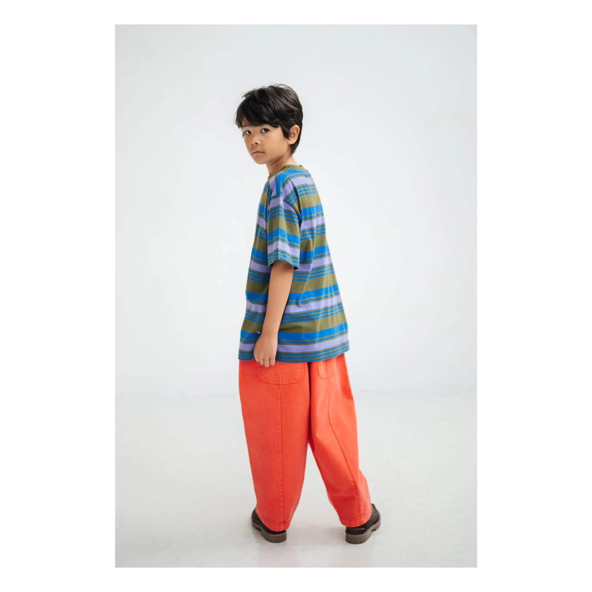 Jean Balloon Coton Bio | Rouge- Image produit n°2