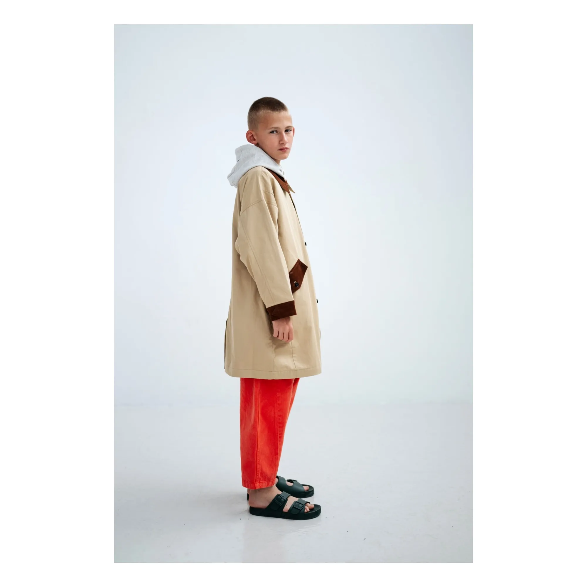Jean Balloon Coton Bio | Rouge- Image produit n°5