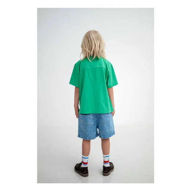 Camiseta gráfica de algodón ecológico | Verde