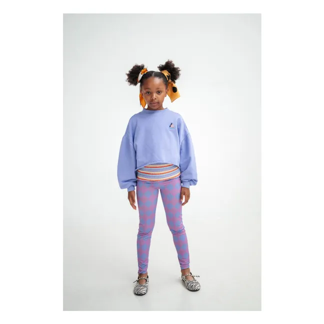 Sudadera de algodón orgánico con logotipo | Lila