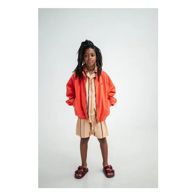 Coupe Vent Denim Coton Bio | Rouge