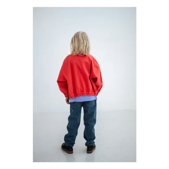 Coupe Vent Denim Coton Bio | Rouge