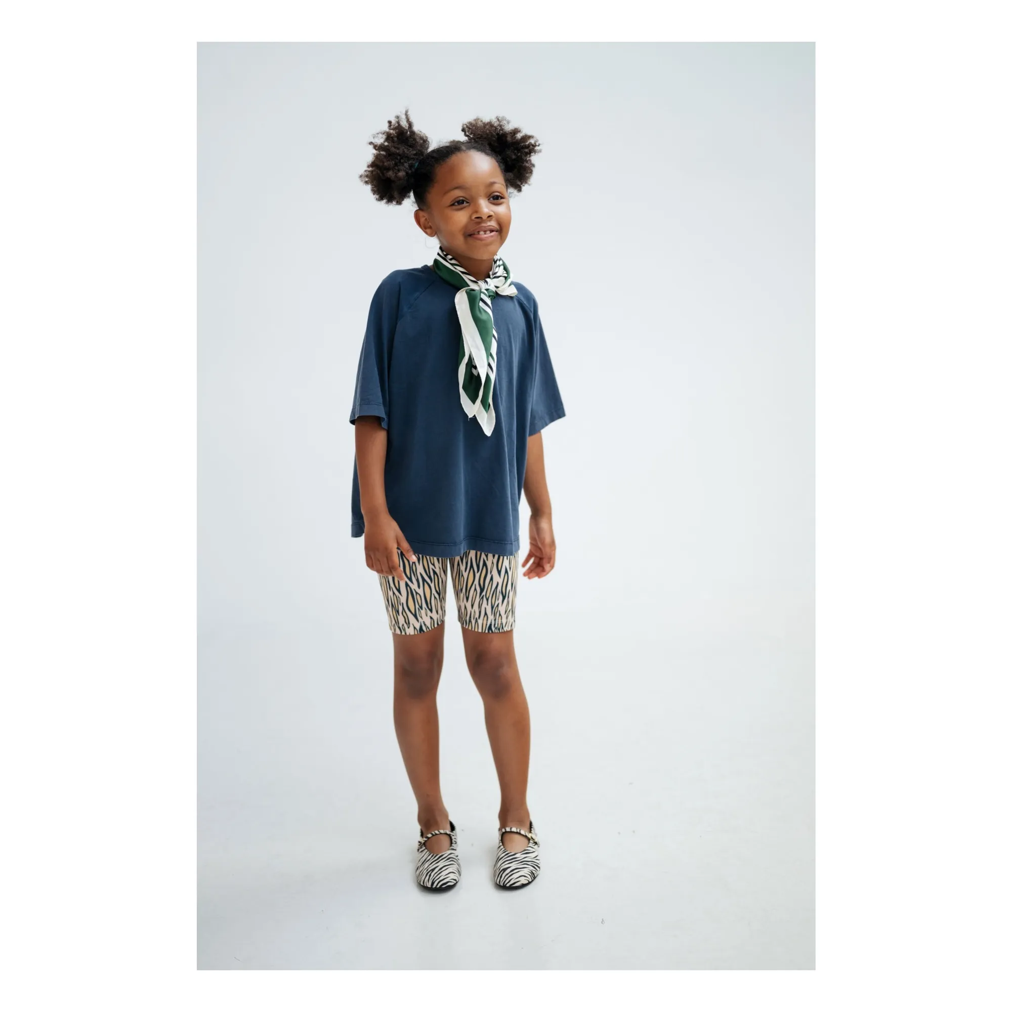 Short Cycliste Tigre Fibres Recyclées | Marron clair - Image produit n°2