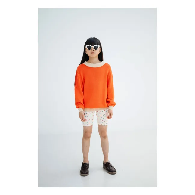 Short Cycliste Pois Fibres Recyclées | Ecru
