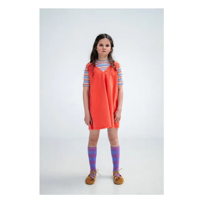 Striped Rib T-shirt Organic cotton | Lilac