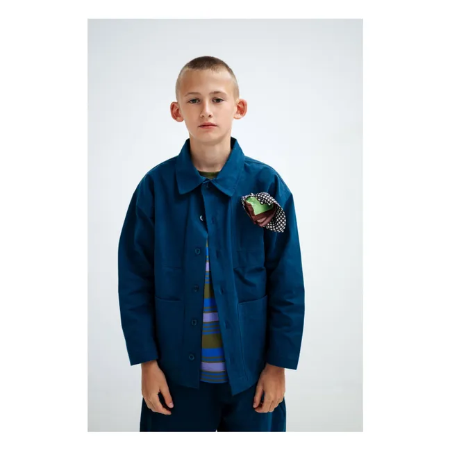 Chaqueta de trabajo de algodón orgánico | Azul oscuro