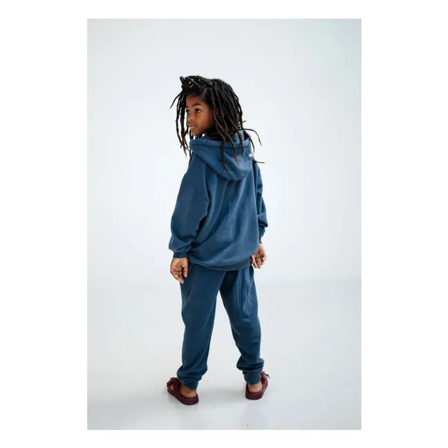 Jogger Logo Coton Bio | Bleu foncé