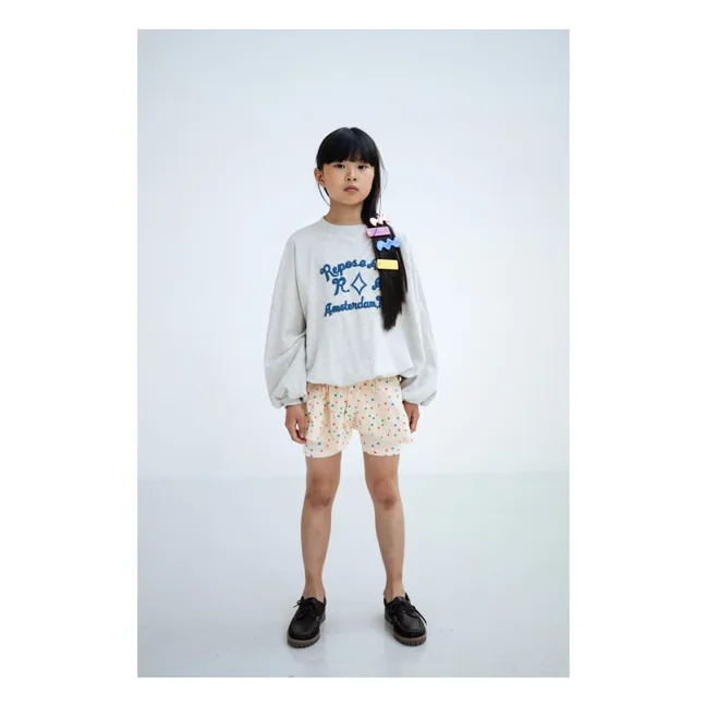 Sweat Iris Bouffant Coton Bio | Ecru chiné