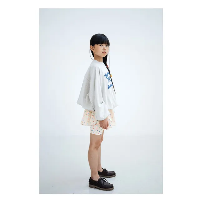 Iris Bouffant Sweat Organic Cotton | Heather white