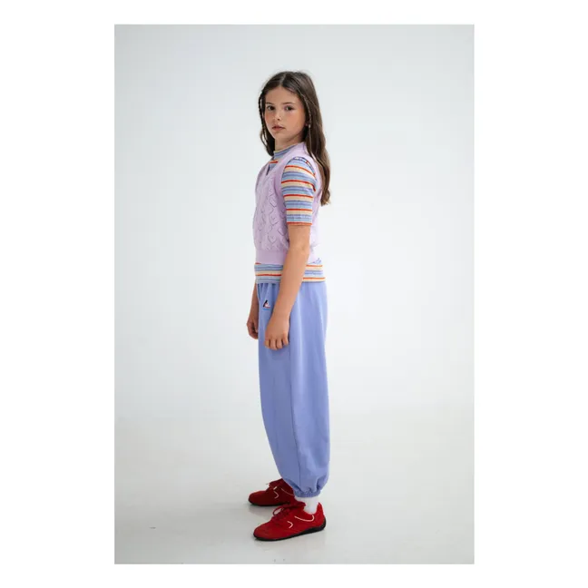 Sleeveless Knit Sweater Hearts | Lilac