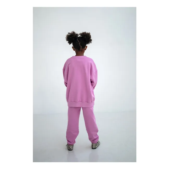Sweat Oversized Cozydrop Oiseaux Coton Bio | Rose
