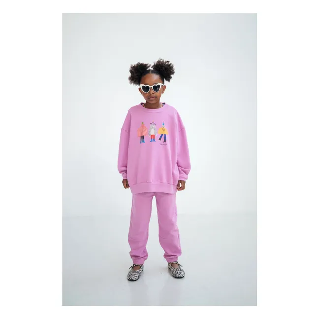 Sweat Oversized Cozydrop Oiseaux Coton Bio | Rose