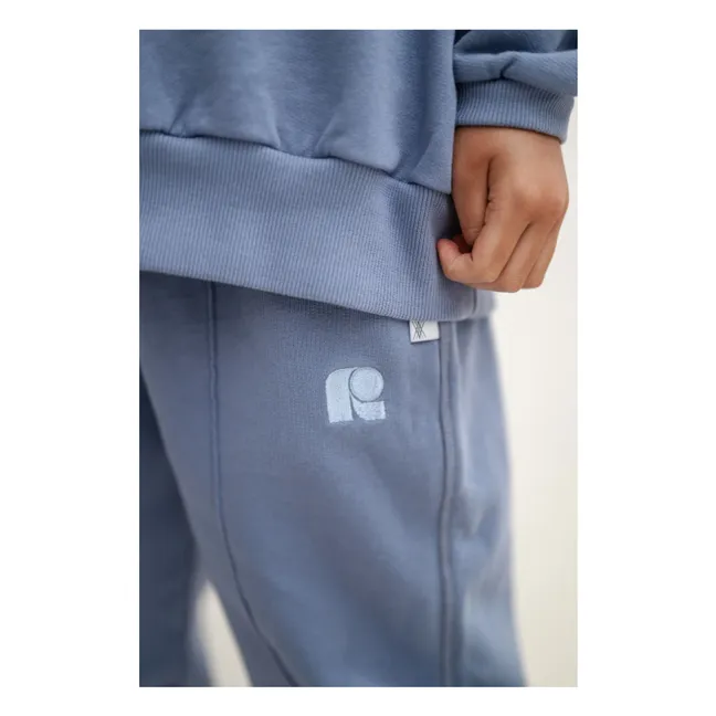 Oversized Sweat Cozydrop Logo Graphic Organic Cotton | Grey blue