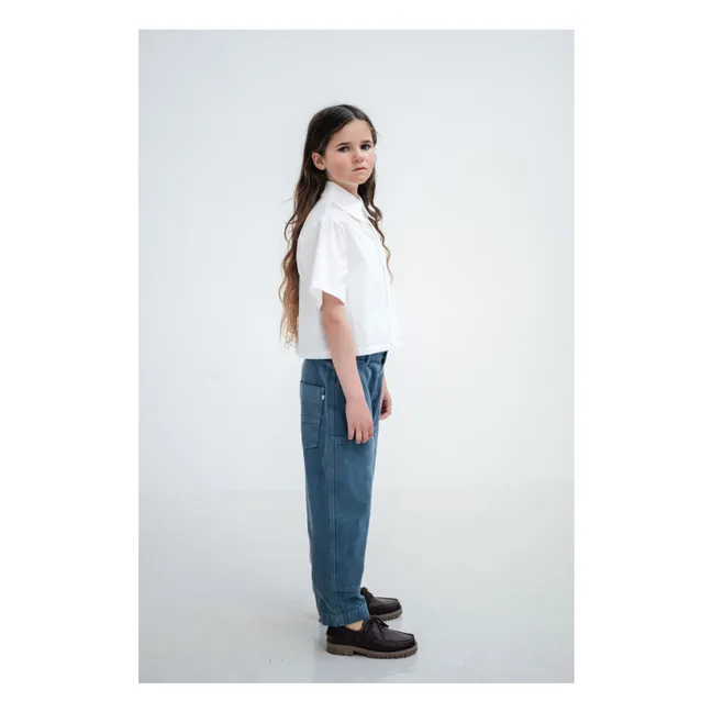 Vaqueros de algodón orgánico Barrel Workwear | Azul