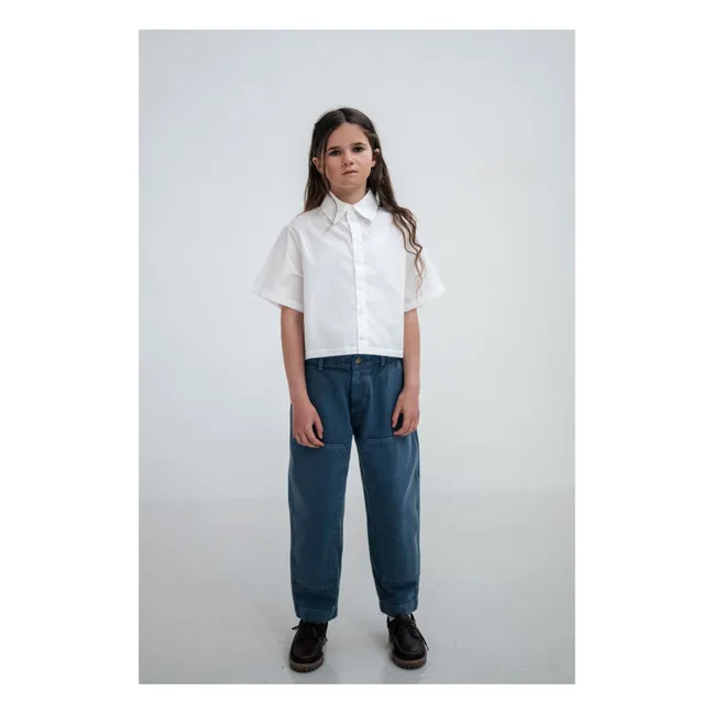 Vaqueros de algodón orgánico Barrel Workwear | Azul