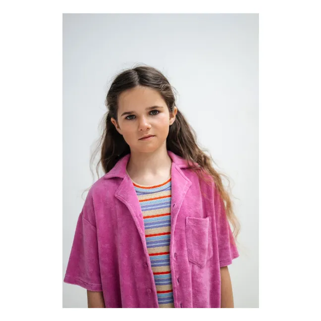 Camiseta de rizo de algodón ecológico | Rosa