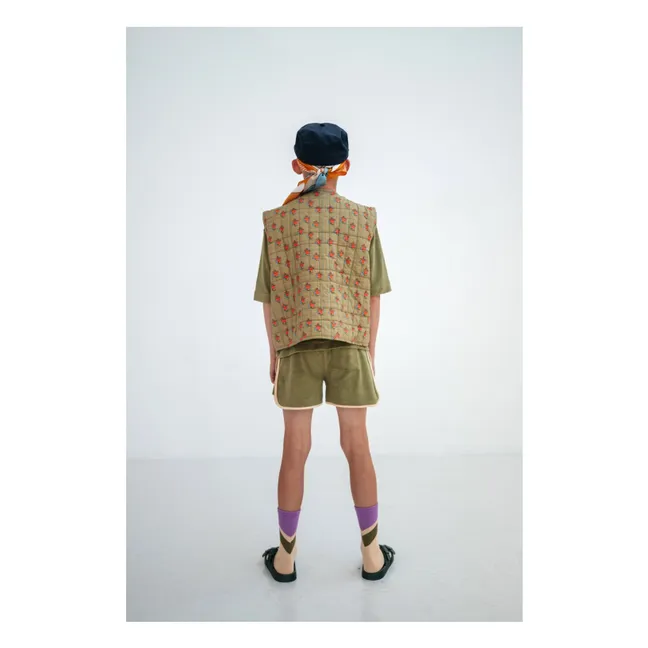 Organic cotton terry T-shirt | Khaki