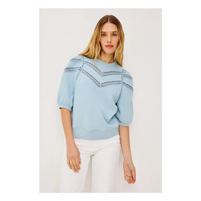 Pull Broderie Adria | Bleu