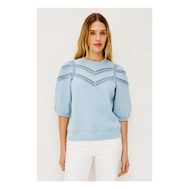 Pull Broderie Adria | Bleu