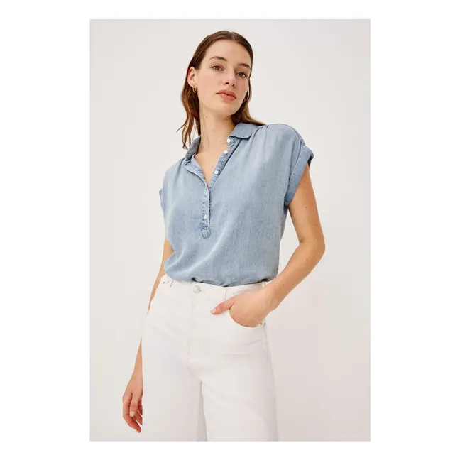 Tuscany blouse | Denim blue