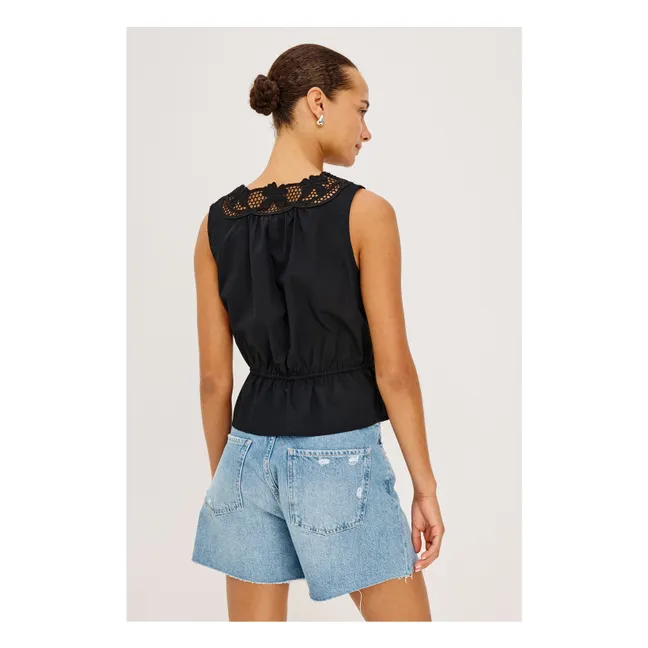 Blusa bordada Leilani | Negro