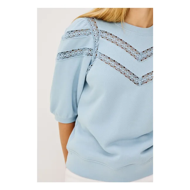 Adria embroidery sweater | Blue