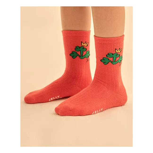 Set of 2 Pairs of Broccoli Socks | Red