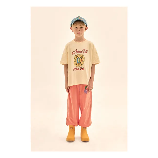 Camiseta Colourful Plate | Marfil