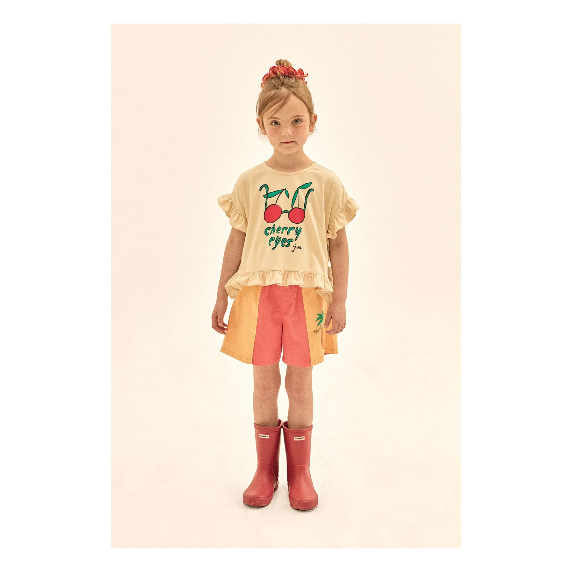 T-shirt Volants Cherry Eyes | Ivoire- Image produit n°1