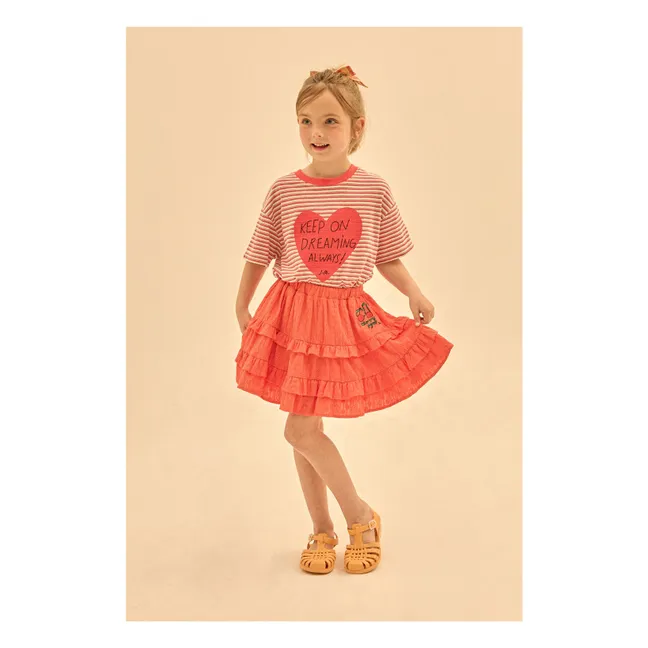 Jupe Volants Cerises | Orange