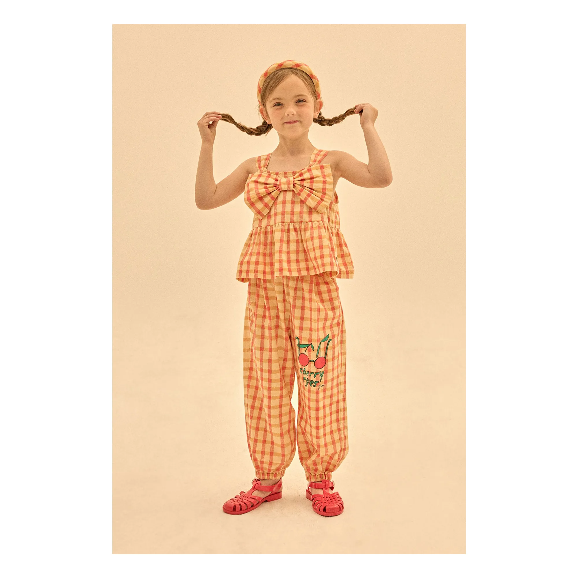 Pantalon Aladdin Carreaux | Jaune- Image produit n°1