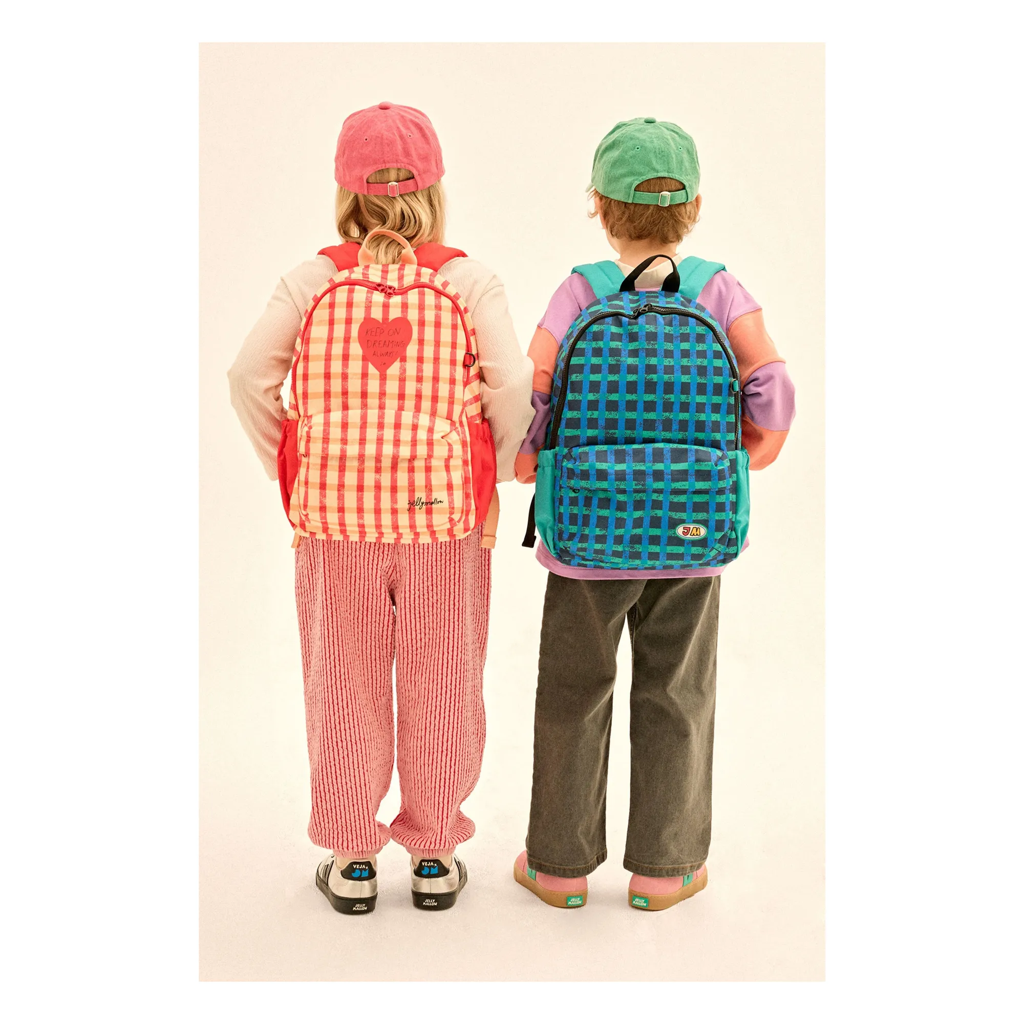 Sac à Dos Carreaux | Rouge- Image produit n°1