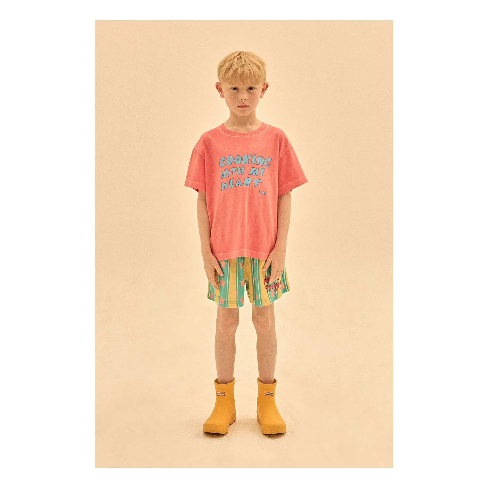 Short Rayé Etoiles | Turquoise- Image produit n°1