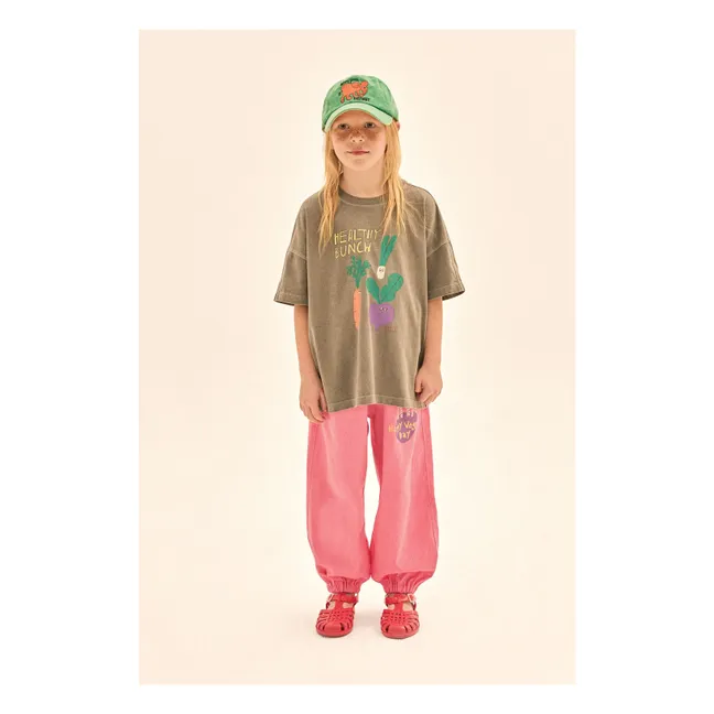 Pantaloni Aladdin Happy Veggie Day | Rosa