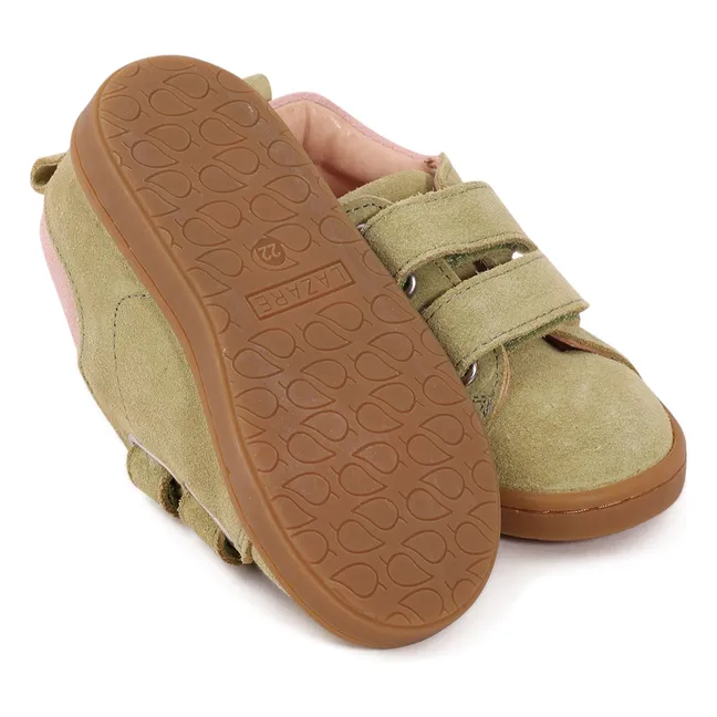 Sneakers Mahaut Floral Suede Scratch | Verde Almendra