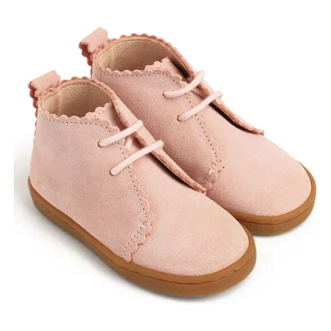 Zapatillas con cordones de ante Feston Raoul | Rosa empolvado